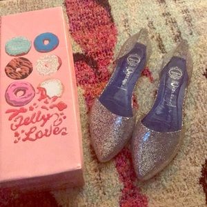 Jeffrey Campbell glitter jellies